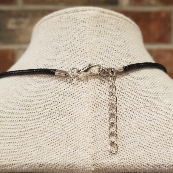 Leather Midnight Blue Pendant Necklace - Picture 4 of 4